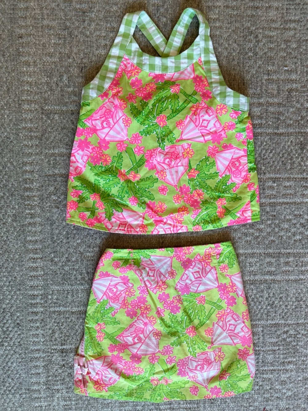 VGUC Lilly Pulitzer Girls tank and skort set size 6